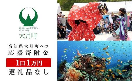 高知県大月町への応援寄付金1万円　【返礼品なし】