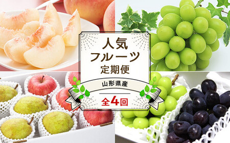 【令和8年産先行予約】 《定期便4回》 JA 夏秋冬人気フルーツ定期便 『JA山形おきたま』 山形県 南陽市 [1492]