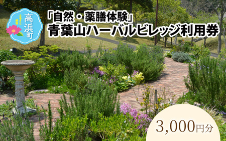 「自然・薬膳体験！」青葉山ハーバルビレッジ利用券3,000円