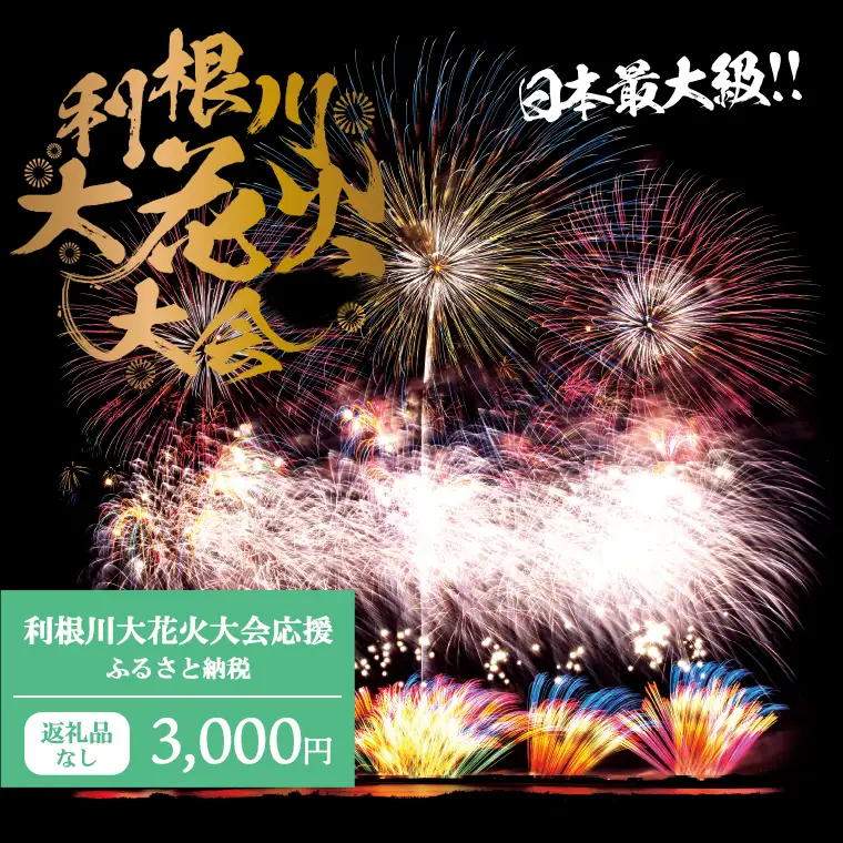 K2274 【返礼品なし】利根川大花火大会応援ふるさと納税  (3000円分)  【茨城県境町】