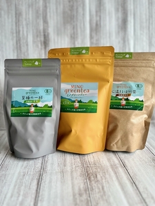 MINOgreentea ティーバッグ セット ／ 煎茶 玄米茶 ほうじ茶 無農薬 オーガニック 有機 お茶 三重県 度会町