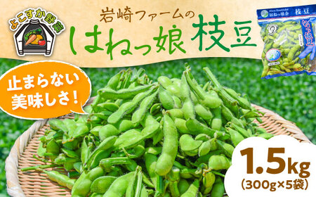 【先行予約】【数量限定100セット】はねっ娘枝豆 1.5kg（300g×5袋） [AKCZ001]