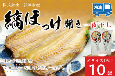 縞ほっけ 開き 一夜干し 真空パック Mサイズ 1枚 × 10袋 ホッケ 干物 _AL017