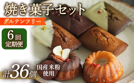 【6回定期便】焼菓子6個[EBR035]  フィナンシェ ふぃなんしぇ ぐるてんふりー グルテンフリースイーツ スイーツ すいーつ 米粉 こめこ 焼菓子 詰め合わせ お菓子 長崎 冷凍 人気 おかし 定期便 定期 ていきびん