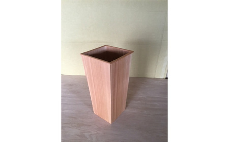 ダストmyボックス（小）杉無垢材 オシャレなゴミ箱 《サイズ：W170×D170×H350mm》 青柳木工