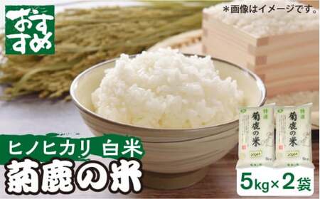 〈令和7年度産米〉菊鹿の米ヒノヒカリ白米 5kg×2袋米お米 5kg 2袋 10kg 令和7年産 ZBI005