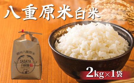 【寄附額改訂】令和８年新米予約！八重原米2kg（2kg×1袋）白米　※2026年10月以降順次発送｜笹屋農園「農薬削減長野県認証取得」先行予約 お米