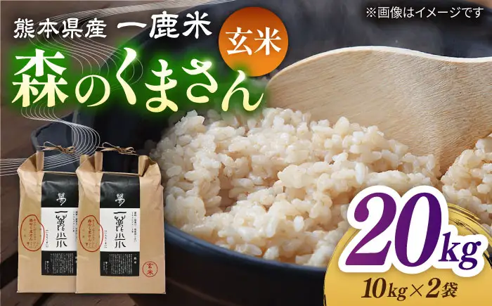 〈令和7年度産米〉 【先行予約】【天日塩を使用】一鹿米 森のくまさん 玄米 20kg【株式会社 夢アグリ】 令和7年産 [ZCL002]