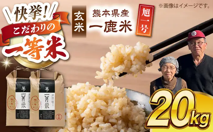 〈令和7年度産米〉 【先行予約】【天日塩を使用】一鹿米 旭一号 玄米 20kg【株式会社 夢アグリ】 令和7年産 [ZCL006]