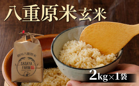 【寄附額改訂】令和８年新米予約！八重原米2kg（2kg×1袋）玄米　※2026年10月以降順次発送｜笹屋農園「農薬削減長野県認証取得」　先行予約 玄米