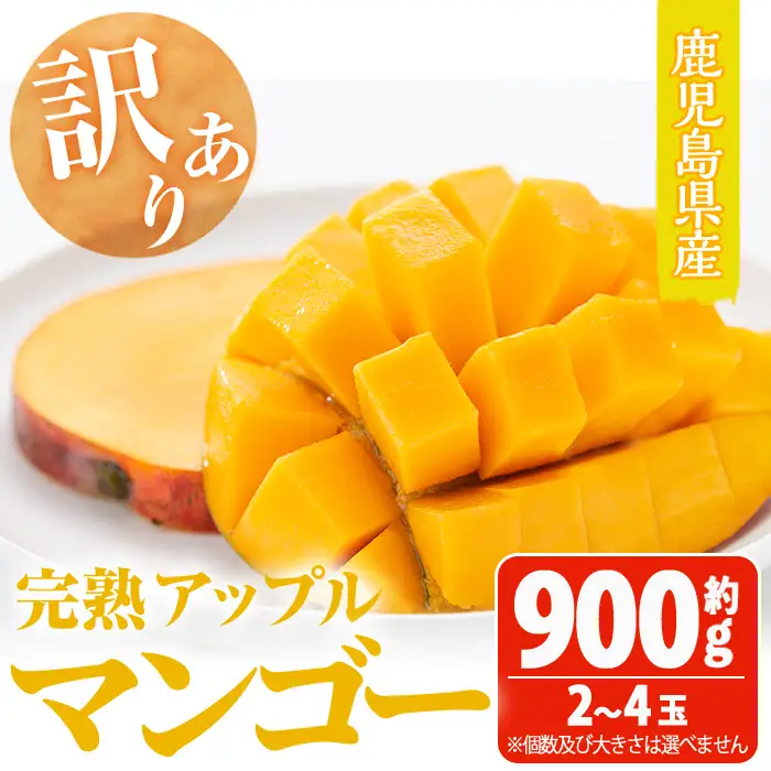 ＜先行予約受付中・2026年6月下旬～7月下旬頃に発送予定＞＜訳あり・数量限定＞ 完熟アップルマンゴー「紅」(約900g・850～950g) マンゴー 果物 フルーツ【大徳産業】A392-v02