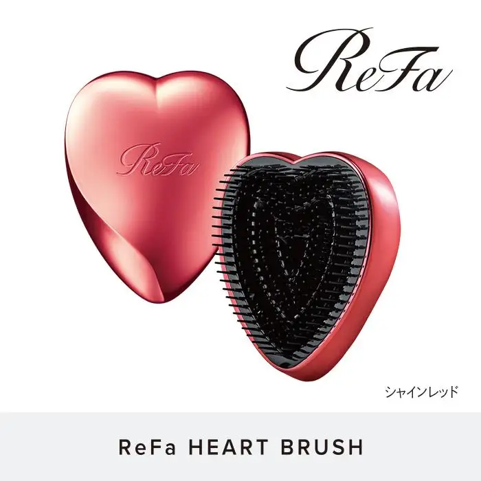 KINUJO ヘアアイロン&ReFaハートブラシレッド シャインレッド】ReFa HEART BRUSH 美容 リファ ハートブラシ ヘアケア