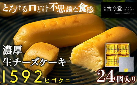  濃厚生チーズケーキ 1592 ヒゴクニ 24個入り 古今堂 《30日以内に出荷予定(土日祝除く)》 熊本県 南阿蘇村 チーズケーキ チーズ ひごくに お菓子 スイーツ