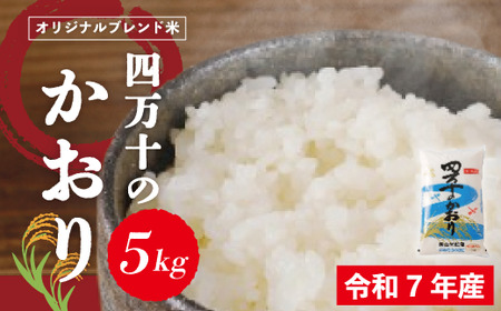 米 5kg 【 令和7年産 】コシヒカリ 香り米 ヒエリ 入り 四万十のかおり 国産 こしひかり 早期受付 ブレンド 精米 白米 ごはん おいしい ふっくら もちもち 高知県 四万十市 四万十 しまんと R8-152