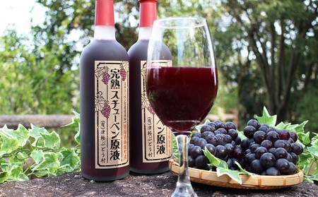 津軽鶴田町産　完熟スチューベン原液720ml×2本 果物 ぶどう フルーツ 果汁飲料 野菜飲料 ぶどうジュース 