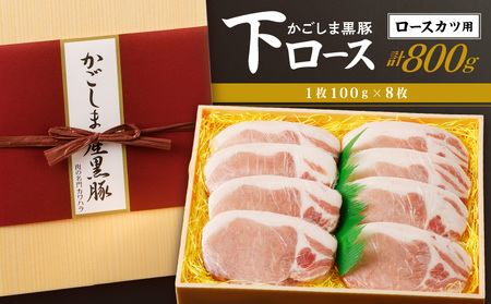 かごしま黒豚 下ロースカツ用 8枚入り K146-005 肉 豚肉 冷凍
