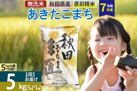 【無洗米5kg 】＜令和7年産＞秋田県産 あきたこまち 5kg (5kg×1袋) 5キロ お米 匠