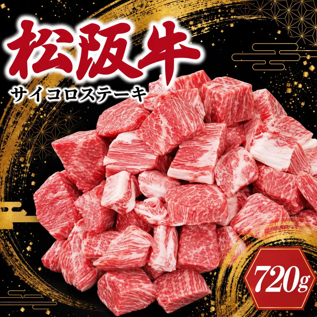 松阪牛 サイコロ ステーキ ( モモ ・ バラ ) 240g×3P 肉 牛 牛肉 和牛 ブランド牛 高級 国産 霜降り 冷凍 ふるさと 人気 ステーキ 焼肉 モモ モモ肉 バラ バラ肉 ブロック カット 赤身 脂身 やわらか やわらかい 子供 子ども SS3