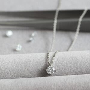 プラチナ900【ラボグロウンダイヤモンドネックレス】0.2ct 4本たてづめデザイン 長さ40cm LAB-PT900-002 ネックレス
