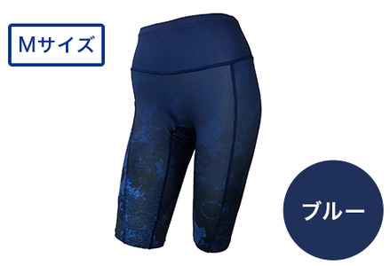 I4-58JB【カラー：ブルー サイズ：M】A.A.TH for femtech/サニタリーハーフタイツ（プリント）（品番：AAP85FP2）