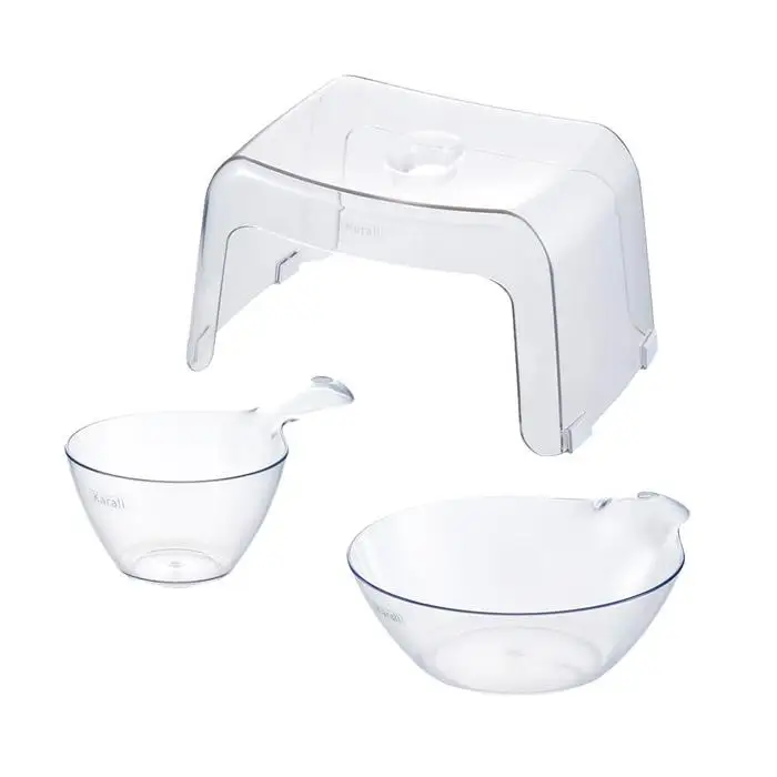 カラリお風呂セット20H 【ナチュラル】（浴用品：湯おけ・手おけ・腰かけ20H）