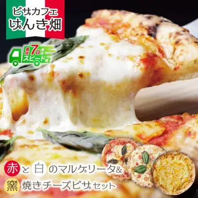 Y24-21 げんき畑 ピザ 3枚セット＜赤・白のマルゲリータ＆窯焼きチーズピザ＞ ピザ