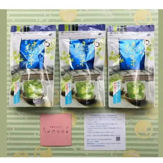初物深蒸し水出ティーバッグ(5g×20個)×3袋 お茶 緑茶新茶 無垢 粉茶 煎茶 ブレンド ティーパック