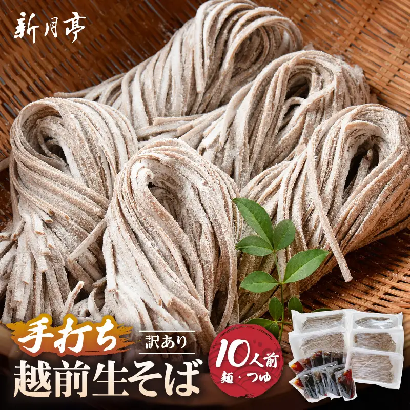 新月亭の生そば 10食だし付き冷蔵 蕎麦 越前そば  年越し[e21-a005] 