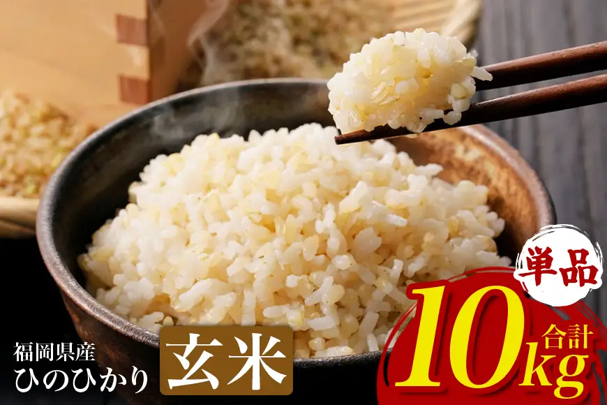 【ふるさと納税】ひのひかり 米 お米 玄米 10kg 10キロ 福岡県産 うきは市 国産 精米 ご飯 ごはん おにぎり お弁当 人気 おすすめ 家庭用 送料無料 新米 ストック 厳選 農家直送 大容量【JA福岡くるめ にじの耳納の里】