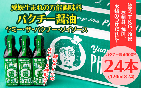 パクチー醤油 300% 24本 セット 旭合名会社 パクチー 醤油 コリアンダー ごま油 ニンニク 万能 調味料 国産 愛媛 宇和島 J071-052016