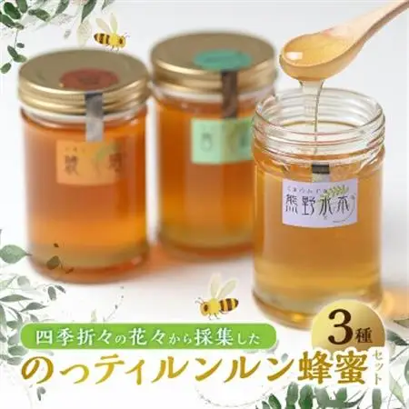 のっティルンルン蜂蜜3種類セット_調味料 はちみつ  ハチミツ 蜂蜜_【1206503】
