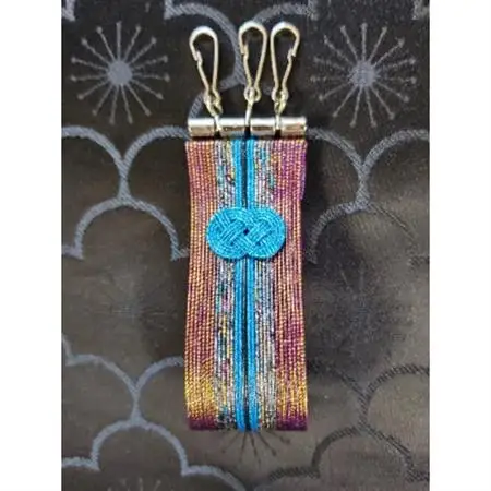 水引　三連キーホルダー(GR)_雑貨     装飾品・工芸品  服飾小物 _【1234280】