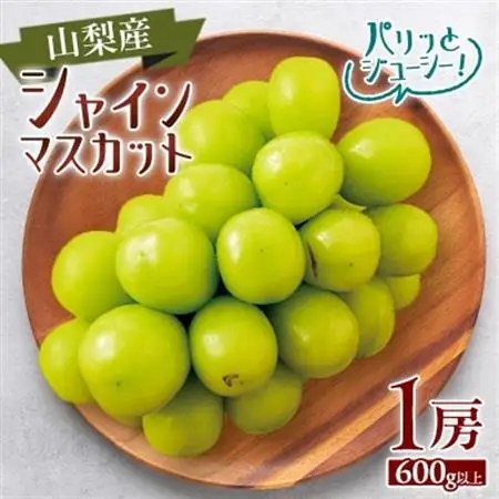 【2026年発送】シャインマスカット1房(1房600g以上)【配送不可地域：離島】【1418662】