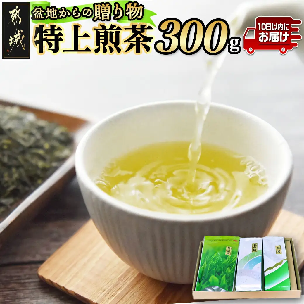 盆地からの贈り物 特上煎茶セット≪みやこんじょ特急便≫_AA-4801-Q_(都城市) 茶葉 特上煎茶 上白折 煎茶 各100グラム お茶の産地 最高級品 一番茶 Green Tea 水出し ギフト 家庭用 日本茶