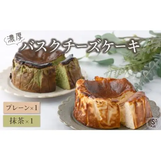 濃厚バスクチーズケーキ プレーン×1 抹茶×1  [C-694-SP_003]