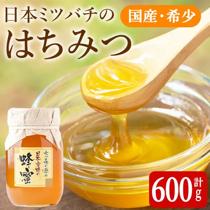七ツ森の恵 日本ミツバチのはちみつ 600g ハチミツ 蜂蜜 日本蜜蜂 国産 日本ミツバチ 百花蜜【はちみつ屋】ta200