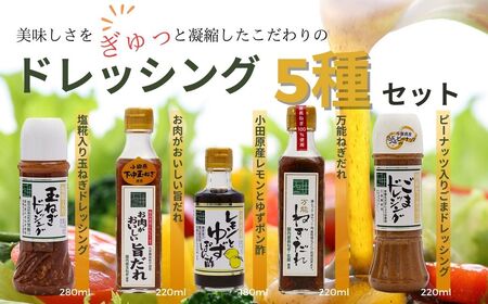 ドレッシング 地元食材をふんだんに使用したドレッシング５種セット 011-03