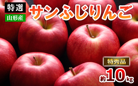 【特選】山形のサンふじりんご 約10kg 特秀品(20～50玉)【令和8年産先行予約】FS25-791