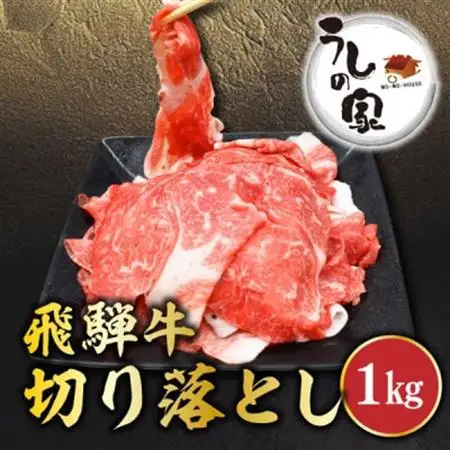 うしの家の飛騨牛切り落とし　1kg(250g×4パック)　【配送不可地域：離島】【1418727】