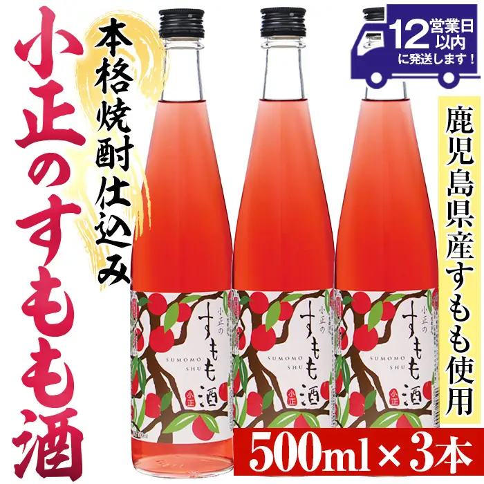 No.931-C 小正のすもも酒(500ml×3本) 酒 焼酎 すもも 李 果実酒 セット  アルコール リキュール 瓶 贈答 ギフト 常温 常温保存【小正醸造】
