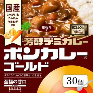ボンカレーゴールド 芳醇デミカレー 至福の甘口 30個【レトルトカレー レトルト カレー 非常食 保存食 長期保存 防災食 備蓄食 災害用品 災害用保存食 防災グッズ 防災用品】