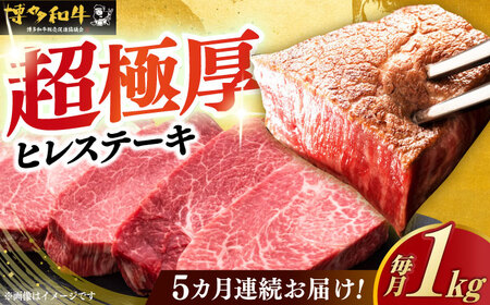  【全5回定期便】 博多和牛 ヒレステーキ 200g × 5枚 [ABCL035] ヒレ 牛肉