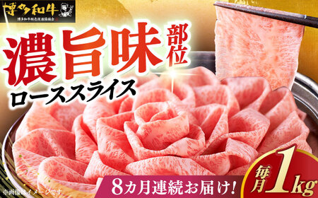 【全8回定期便】特選ロース 薄切り 1kg [ABCL053] 