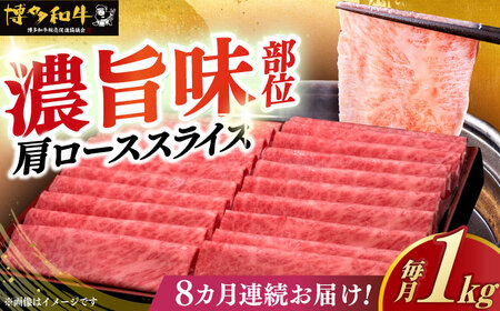 【全8回定期便】肩ロース 薄切り 1kg [ABCL072] 