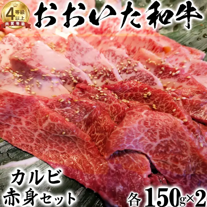 おおいた和牛 カルビ＆赤身 焼肉セット (各150g×2)【ニード牧場】 高級 国産 ブランド 牛肉 九州 大分県 冷凍 小分け 黒毛 和牛 豊後牛 人気 お肉 日本一 受賞 お楽しみ 焼肉 焼き肉 やきにく バラ カルビ バーベキュー BBQ キャンプ 食べ比べ おすすめ ランキング ＜129-006＞