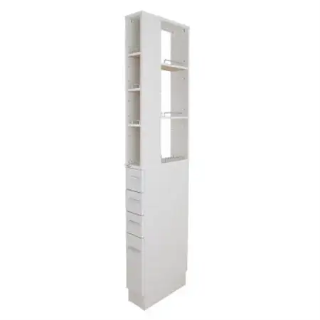 隙間収納ラック　15cm幅(ホワイト)　SRD-15W_日本製 収納 家具 ラック 引き出し キッチン リビング 隙間 すき間 サイド 送料無料_【1414314】