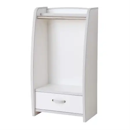 知育家具シリーズ　ハンガーラック　48cm幅(ホワイト)　HRJ-48HW_ラック ハンガーラック 収納 家具 知育家具 収納家具 衣類収納 衣類 服 洋服掛け インテリア ホワイト 子供 子供部屋 日用品 完成品 ギフト プレゼント 静岡県 送料無料_【1415267】