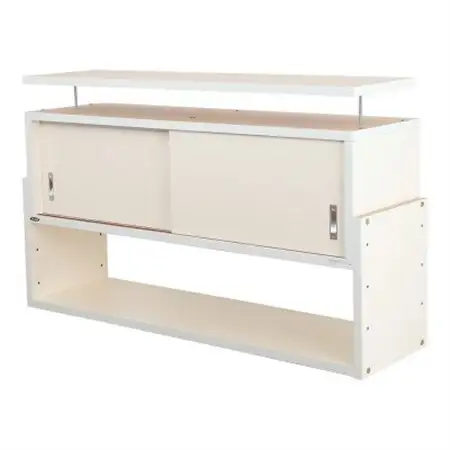 耐震上置き　じしん作くん　幅106cm×奥行29cmタイプ(ホワイト)　106-29W_雑貨・日用品  家具・インテリア _【1416331】