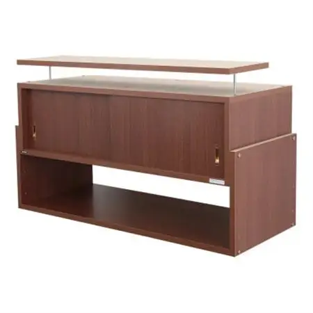 耐震上置き　じしん作くん　幅106cm×奥行44cmタイプ(ブラウン)　106-44B_家具 収納 棚 耐震 送料無料 ブラウン 茶色 オフィス 新生活 リビング オフィス おしゃれ 引っ越し 整理 片付け_【1416337】