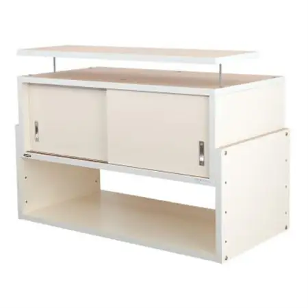 耐震上置き　じしん作くん　幅86cm×奥行44cmタイプ(ホワイト)　86-44W_雑貨・日用品  家具・インテリア _【1416350】